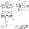 Ideal Standard Tesi Exposed Bath Shower Mixer Dimensions